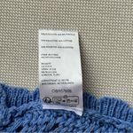 Free People  Blue Knit Crochet Bandana Tie Top Photo 3