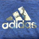 Adidas  Floral Badge of Sport Hoodie Women's Small Mystery Ink Blue Pullover GUC Photo 1