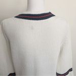 CAbi Ace V-Neck Preppy Bell Sleeve White Sweater Style 5639 Size S Photo 7