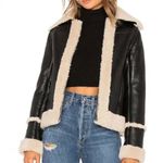 Mother The Boxy Zip Moto Jacket Leader of the Pack Vegan Leather Size Small Black Photo 0