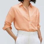 Everlane NWT The Relaxed Oxford Button Down L/S Shirt in Apricot Sz 0 Photo 0