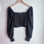 Cult Gaia Debi Puff Sleeve Top Black Small Photo 5