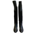 Renvy Black Melina Over The Knee Quilted Boots Size 7 Photo 4