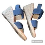 Tommy Bahama ✨Women's Blue André Assous Allison Elastic Wedge Sandals✨ Photo 5
