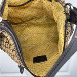 Guess Monogram Canvas Shoulder Bag Brown Leather Trim Vintage Hobo Photo 9