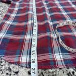 American Eagle Red Blue White Plaid Button (Snaps) Up Long Sleeve Shirt, Size XS Photo 13