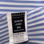SheIn Blue and White Striped Shirt Photo 7