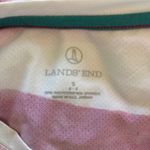 Lands End Shirt Womens Small Pomegranate White Striped Gradient Athletic Tee Pink Photo 3