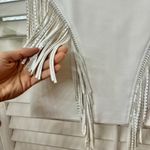 White Fringe Skirt Size L Photo 2