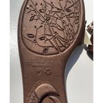 OKABEE FLIP FLOPS COPPER WITH Leopard print Tie SIZE ML 8/9 RARE USA Made Brown Photo 9