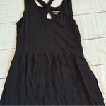 Soft Surroundings crisscross back dress size petite medium tank black high low Photo 1
