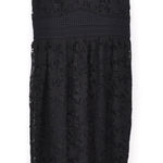 Gerard Darel  Embroidered Lace Midi Dress Sleeveless V-Neck Black Size 42 10 Photo 0