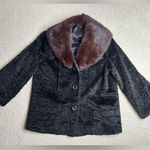 Vintage Teddy Jacket with Real Fur Collar Photo 0