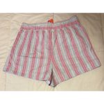EUC Boden Tie Waist Striped Shorts, Blue Watermelon Stripe, Sz. 8 Photo 4
