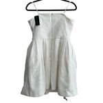 Self Portrait NEW NWT  Strapless Cream Lace Bandeau Belted Mini Dress Photo 8