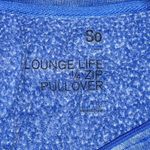 SO  Lounge Life | Blue Stonewashed  Quarter Zip Sweatshirt | Medium Photo 5