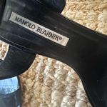Manolo Blahnik EUC Auth Black Patent Strap Heeled Sandals 37.5 Photo 4