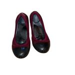 Ja Vie Burgundy & Black Jelly Flat Shoes Size 40 Photo 4