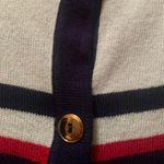 kim rogers Women’s Kim Roger’s Casual Sweater W/ Gold Buttons. Red, Navy, White Stripes Sm Photo 2