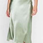 Nasty Gal Satin Midi Skirt Photo 0