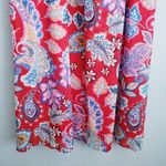 Talbots  Red Floral Paisley Midi Dress Photo 2