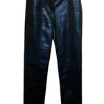 Aritzia Wilfred Rebel Faux Leather Straight Leg Pants Size 2 Black Photo 3