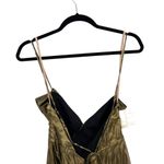 Fame and Partners  Gold Metallic Lame Wide Leg Backless‎ Jumpsuit Size US 2 Photo 8