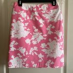 Brooks Brothers  346 pink & white floral  fully lined cotton skirt size 4 Photo 1
