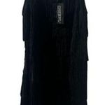 Vintage style Fringe Detail Cami Bodycon Dress size L Black Photo 0