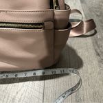 Pale Pink Rose Mini Backpack Bag Faux Leather Adjustable Strap Zipper Pockets Photo 3