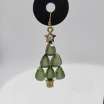 Womens Jewelry Green Stones Christmas Tree Beaded Dangling Earrings Accessories Photo 1