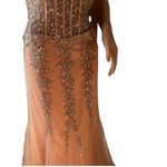 Anny Lee  Mermaid Sweetheart Sheer Bodice formal dress in nude size large Photo 7