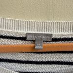 Talbots navy & white striped pique side ruched sweater plus Size 3x Photo 4