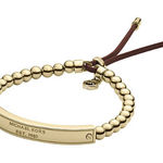 Michael Kors Gold-Tone Logo plaque Bead Bracelet Photo 0