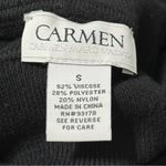 Carmen Marc Valvo Women’s Size S Black Turtleneck Fringe Hem Sweater Photo 4