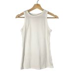 Nine West Essential White High Neck Ribbed Tank Top XS Photo 1