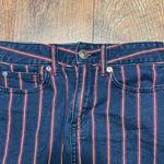 American Eagle  High Rise Mini Denim Striped Skirt Size 0 Regular Photo 1