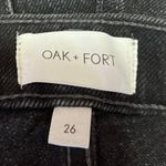 Oak + Fort Black High Waist Straight Wide Leg Trousers Denim Jeans Pants Size 26 Photo 3