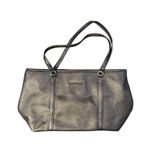 Dana Buchman  Metallic Tote Handbag Large Faux Leather Shoulder Bag 9.5x15 Retro Photo 0