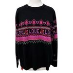 Johnny Was  The Fairisle Sweater Black Live Bling Cashmere Wool Blend XL Photo 2