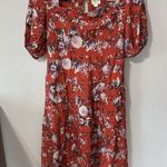 Anthropologie Maeve Red Floral Puff Sleeve Maxi Dress Plus Size 22W NWT Photo 1