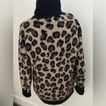 Cynthia Rowley Black and Tan Leopard Cowl Neck Sweater small Photo 2