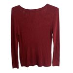 Soft Surroundings  women's M red long sleeve knit wide neck sweater NWT Photo 1
