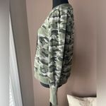 Banana Republic  Women’s Camo Green Puff Sleeve Sweatshirt Size M Photo 2