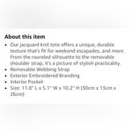 Ted Baker | Navy Jacquard Knit Sara Logo Tote w/ Crossbody Strap Photo 4