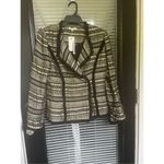 Anthropologie NWT Moon River Braelyn Tweed Fringe Blazer Black/ Gold Size S Photo 13
