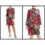 Trina Turk ππ Christie Dress Bell Sleeve Shift Dress Paisley Print Small NWT Photo 2