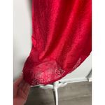 Victoria's Secret  Gold Label Red Lace Trim Satin Slip Chemise Nightgown Size M Photo 1
