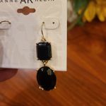 Anne Klein  Black Rhinestone Earrings Photo 1