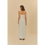Farm Rio NWOT  Linen Blend White Sleeveless Maxi Dress Size L Photo 3